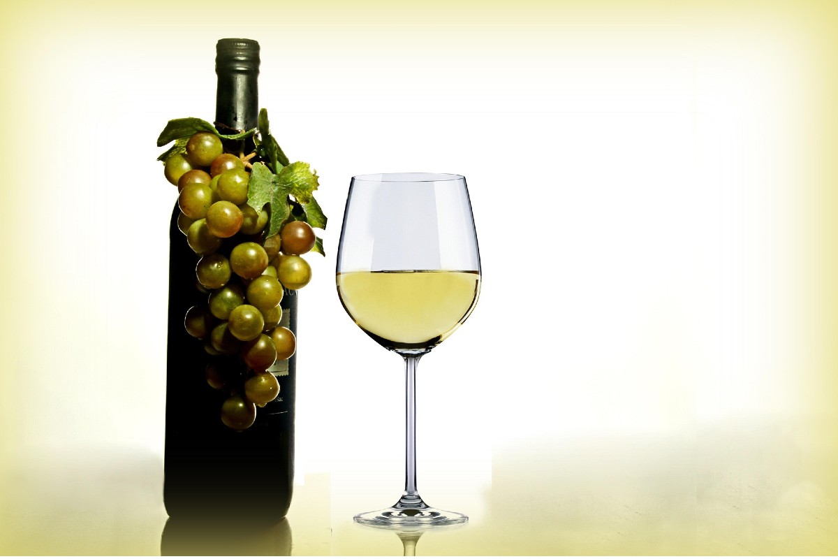Vinglas og flaske